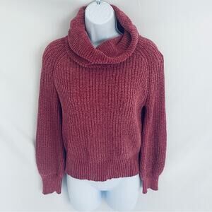 Blush & Bloom Chenille Cowl Neck Sweater Size Small
